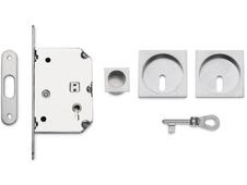 KIT 2B PITAGORA QUADRATO PER PORTE SCORREVOLI - CROMO SATINATO