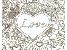 TELA PREDISEGNATA CM 40x50 LOVE