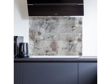 KITCHEN PANEL CEMENT FLOWERS CM 65x47