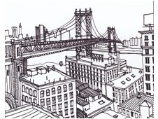 TELA PREDISEGNATA CM 40x50 METROPOLI